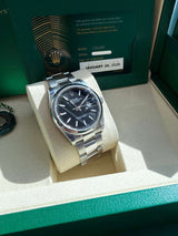 Rolex Datejust Black Dial Steel Smooth Bezel Watch 126200 (New 2026 Stickers)
