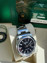 Rolex Datejust Black Dial Steel Smooth Bezel Watch 126200 (New 2026 Stickers)