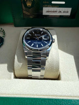 Rolex Datejust Black Dial Steel Smooth Bezel Watch 126200 (New 2026 Stickers)