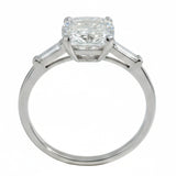 GIA Certified Natural 2.52ct Cushion Cut Diamond Platinum Engagement Ring