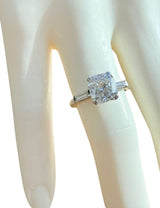 GIA Certified Natural 2.52ct Cushion Cut Diamond Platinum Engagement Ring