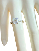 GIA Certified Natural 2.52ct Cushion Cut Diamond Platinum Engagement Ring