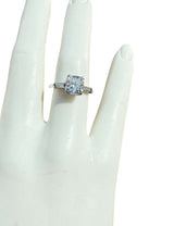 GIA Certified Natural 2.52ct Cushion Cut Diamond Platinum Engagement Ring