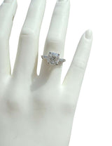 GIA Certified Natural 2.52ct Cushion Cut Diamond Platinum Engagement Ring