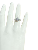 GIA Certified Natural 2.52ct Cushion Cut Diamond Platinum Engagement Ring
