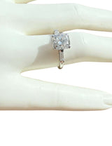 GIA Certified Natural 2.52ct Cushion Cut Diamond Platinum Engagement Ring