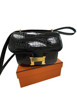 Hermès Constance Mini Black Alligator Leather With Gold hardware Handbag