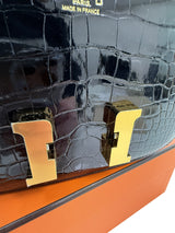 Hermès Constance Mini Black Alligator Leather With Gold hardware Handbag