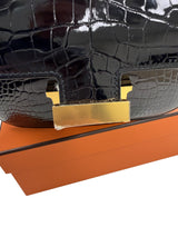 Hermès Constance Mini Black Alligator Leather With Gold hardware Handbag