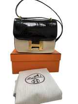 Hermès Constance Mini Black Alligator Leather With Gold hardware Handbag