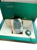 Rolex Milgauss 40mm Black Dial Green Crystal Stainless Steel Mens Watch 116400GV
