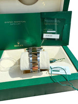 Rolex Datejust 41mm Gold/Steel White MOP Diamond Dial Fluted Bezel Watch 126333