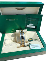 Rolex Datejust 41mm Gold/Steel White MOP Diamond Dial Fluted Bezel Watch 126333