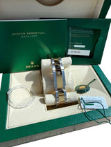 Rolex Datejust 41mm Gold/Steel White MOP Diamond Dial Fluted Bezel Watch 126333