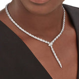 Bulgari Serpenti Viper Slim Necklace With Full Pave Diamonds 18K White Gold