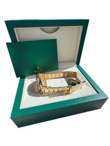 Rolex Submariner Date Yellow Gold Sunburst Blue Tritium Dial Men's Watch 16618