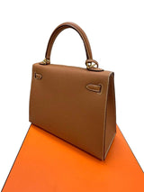 Hermes Kelly Sellier 25 Gold Epsom Leather With Gold Hardware Handbag