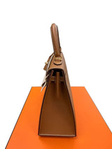 Hermes Kelly Sellier 25 Gold Epsom Leather With Gold Hardware Handbag