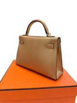 Hermes Mini Kelly Sellier 20 Dore Metallic Chevre Chamkilight Leather Handbag