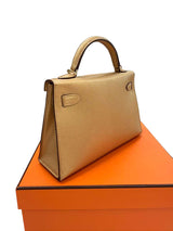 Hermes Mini Kelly Sellier 20 Dore Metallic Chevre Chamkilight Leather Handbag