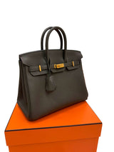 Hermès Birkin 25 Vert De Gris Togo Leather With Gold Hardware Handbag