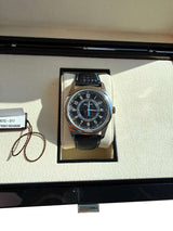 Patek Philippe Calatrava 40mm Blue Accents Black Dial White Gold Watch 6007G-011