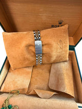 Rolex Lady-Datejust 26mm Yellow Gold Steel Diamond Black Dial Watch 69173