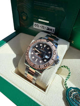 Rolex Yacht-Master 40mm Black Dial Two-Tone Steel Rose Gold Oyster Watch 126621