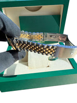 Rolex Datejust 36mm Two-Tone MOP Pink Diamond Dial Diamond Bezel Watch 16013