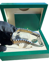 Rolex Datejust 36mm Two-Tone MOP Pink Diamond Dial Diamond Bezel Watch 16013