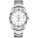 Rolex Datejust Turn-O-Graph Thunderbird 36mm Steel Gold White Dial Watch 116264