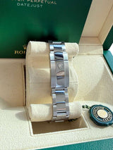 Rolex Datejust Turn-O-Graph Thunderbird 36mm Steel Gold White Dial Watch 116264