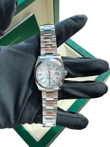 Rolex Datejust Turn-O-Graph Thunderbird 36mm Steel Gold White Dial Watch 116264