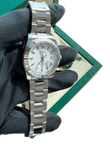Rolex Datejust Turn-O-Graph Thunderbird 36mm Steel Gold White Dial Watch 116264
