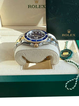 Rolex Submariner Date 40mm Steel Yellow Gold Blue Dial Oyster Mens Watch 16613