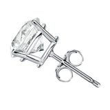 GIA 2.03ctw Natural Round Diamond Four-Prong Basket Stud Earrings 14K White Gold