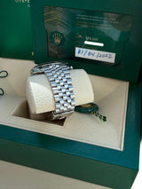 Rolex Datejust 41mm Blue Roman Dial Smooth Bezel Steel Jubilee Watch 126300