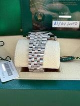 Rolex Datejust 41mm Blue Roman Dial Smooth Bezel Steel Jubilee Watch 126300