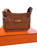 Hermes Mini Jypsiere Gold Evercolor Leather With Gold Hardware Handbag