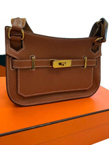 Hermes Mini Jypsiere Gold Evercolor Leather With Gold Hardware Handbag