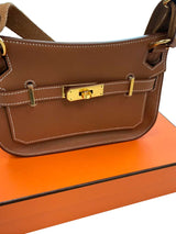 Hermes Mini Jypsiere Gold Evercolor Leather With Gold Hardware Handbag
