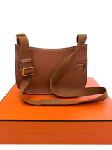 Hermes Mini Jypsiere Gold Evercolor Leather With Gold Hardware Handbag