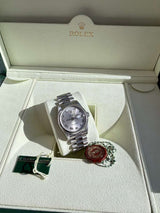 Rolex Day-Date 36mm Automatic Roman Silver Dial Platinum Jubilee Watch 18206