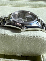 Rolex Day-Date 36mm Automatic Roman Silver Dial Platinum Jubilee Watch 18206