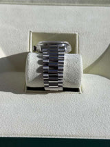 Rolex Day-Date 36mm Automatic Roman Silver Dial Platinum Jubilee Watch 18206