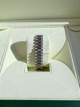 Rolex Day-Date 36mm Automatic Roman Silver Dial Platinum Jubilee Watch 18206