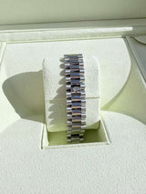 Rolex Day-Date 36mm Automatic Roman Silver Dial Platinum Jubilee Watch 18206