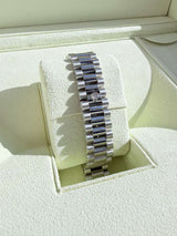 Rolex Day-Date 36mm Automatic Roman Silver Dial Platinum Jubilee Watch 18206