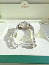 Rolex Day-Date 36mm Automatic Roman Silver Dial Platinum Jubilee Watch 18206