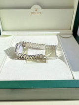 Rolex Day-Date 36mm Automatic Roman Silver Dial Platinum Jubilee Watch 18206